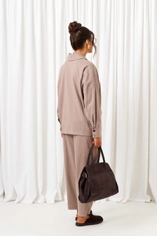 Костюм брючный 6414 полоска капучино Beautiful&Free