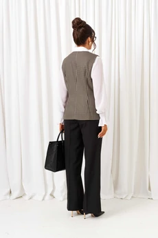 Костюм брючный 6415 оливково-черный Beautiful&Free