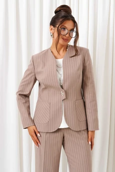 Костюм брючный 6416 полоска капучино Beautiful&Free