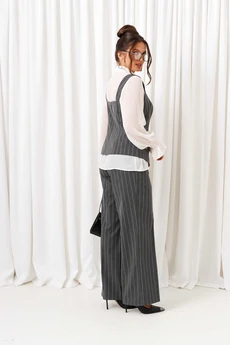 Костюм брючный 6417 полоска серая Beautiful&Free