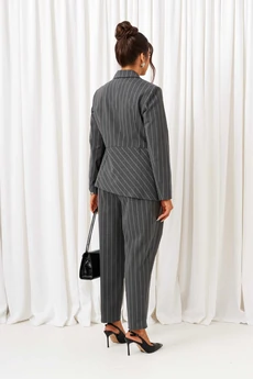 Костюм брючный 6418 полоска серая Beautiful&Free