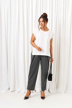 Костюм брючный 6418 полоска серая Beautiful&Free