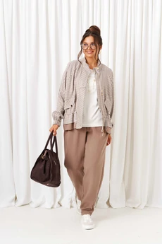 Костюм брючный 6420 песочно-молочный Beautiful&Free