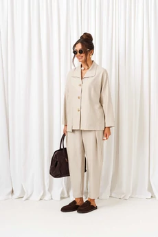 Костюм брючный 6421 бежевый Beautiful&Free