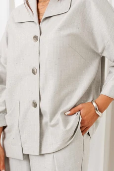 Костюм брючный 6421 серый Beautiful&Free