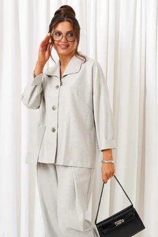 Костюм брючный 6421 серый Beautiful&Free