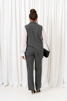 Костюм брючный 6422 полоска серая Beautiful&Free