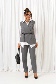 Костюм брючный 6423 серый Beautiful&Free