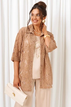 Костюм брючный 6425 бежевый Beautiful&Free