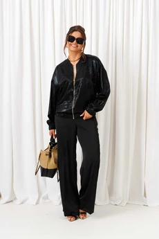 Костюм брючный 6427 черный-латте Beautiful&Free