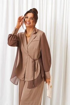 Костюм брючный 6428 какао Beautiful&Free