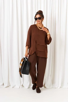 Костюм брючный 6429 шоколад Beautiful&Free