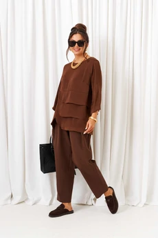 Костюм брючный 6429 шоколад Beautiful&Free