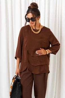 Костюм брючный 6429 шоколад Beautiful&Free
