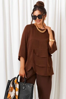 Костюм брючный 6429 шоколад Beautiful&Free