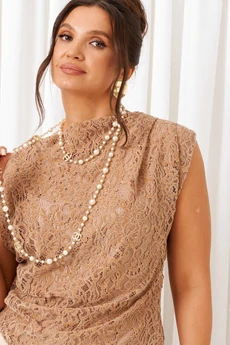 Костюм брючный 6432 бежевый Beautiful&Free