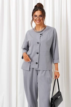 Костюм брючный 6433 серый Beautiful&Free