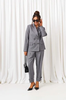Костюм брючный 6435 светло-серый Beautiful&Free