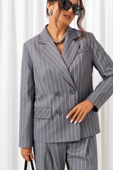 Костюм брючный 6435 светло-серый Beautiful&Free