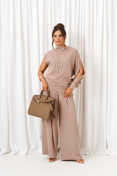 Костюм брючный 6437 капучино Beautiful&Free