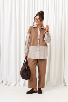 Костюм брючный 6438 какао Beautiful&Free