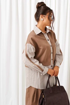 Костюм брючный 6438 какао Beautiful&Free