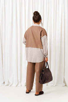 Костюм брючный 6438 какао Beautiful&Free