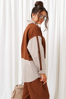 Костюм брючный 6438 миндаль Beautiful&Free