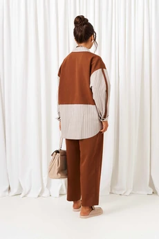 Костюм брючный 6438 миндаль Beautiful&Free