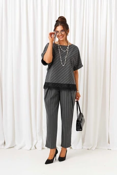 Костюм брючный 6442 тёмно-серый Beautiful&Free