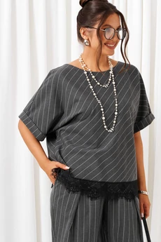 Костюм брючный 6442 тёмно-серый Beautiful&Free