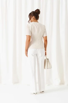 Костюм брючный 6444 молочно-песочный Beautiful&Free