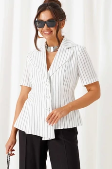 Костюм брючный 6445 бело-черный Beautiful&Free