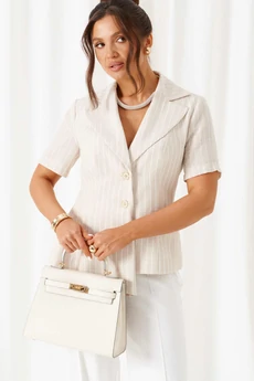 Костюм брючный 6445 молочно-песочный Beautiful&Free