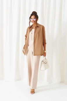 Костюм брючный 6447 бежевый Beautiful&Free