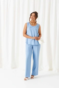 Костюм брючный 6447 голубой Beautiful&Free