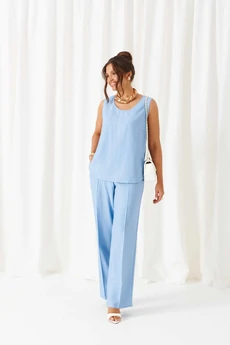 Костюм брючный 6447 голубой Beautiful&Free