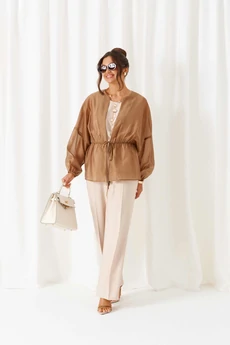 Костюм брючный 6448 бежевый Beautiful&Free