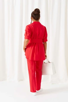 Костюм брючный 6450 красный Beautiful&Free
