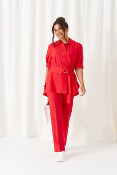 Костюм брючный 6450 красный Beautiful&Free