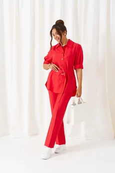 Костюм брючный 6450 красный Beautiful&Free