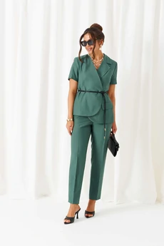 Костюм брючный 6451 бутылочно-зеленый Beautiful&Free