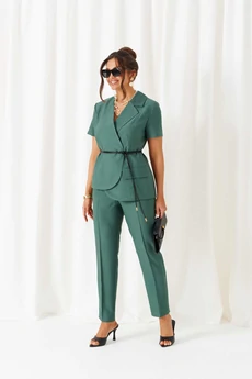 Костюм брючный 6451 бутылочно-зеленый Beautiful&Free