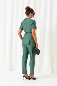 Костюм брючный 6451 бутылочно-зеленый Beautiful&Free