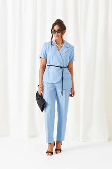 Костюм брючный 6451 голубой Beautiful&Free