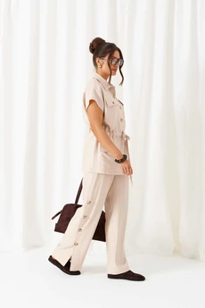 Костюм брючный 6452 бежевый Beautiful&Free