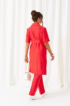 Костюм брючный 6454 красный Beautiful&Free