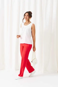 Костюм брючный 6454 красный Beautiful&Free