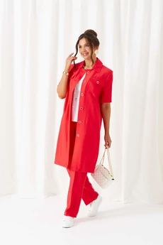 Костюм брючный 6454 красный Beautiful&Free