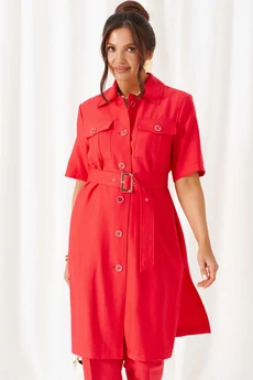 Костюм брючный 6454 красный Beautiful&Free